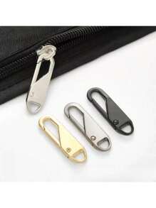 8pcs Metal Zipper Puller Instant Zipper Repair Kit, Suitable For Zippers Of Backpacks, Suitcases, Down Jackets, Boots, Etc Random Color