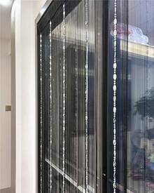 100cmX200cm Decorative Door String Curtain Beads Wall Panel Fringe Window Room Divider Blind For Wedding Coffee House Parts Door Divider Beads Tassel Screen Decoration (Colorfull 25) - 黑色 - 查看 4