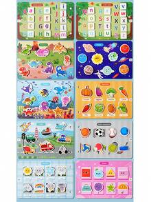 儿童安静书可反复撕贴纸书钩环配对益智玩具启蒙益智忙碌书早教益智玩具