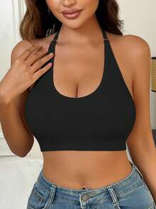 1 szt. Biustonosz sportowy typu racerback dla kobiet, wygodny strój do jogi, fitnessu i siłowni