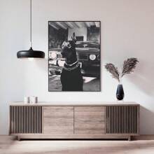 1 件奢华杜宾犬墙饰，奢华时尚海报，黑白，房间装饰，狗狗墙饰，时尚印花时尚房间装饰墙饰客厅装饰办公室装饰卧室装饰厨房装饰浴室装饰墙饰家居装饰海报（无框） - 彩色 - 查看 9