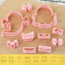 10pcs Halloween Ghost Cookie Cutter Molds Set, Cartoon Ghost Expression Cookie Cutter, 3D Stereoscopic Cookie Cutter Mold For DIY Baking, Plastic Cartoon Ghost Baking Mold For Christmas, Halloween, Thanksgiving Holiday Pastries - Creative Baking Tool - Multicolor - View 13