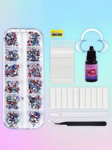 novani Kit de 12 rejillas de resina joya dental DIY con kit de joyas de moda para iniciarse en las joyas dentales
