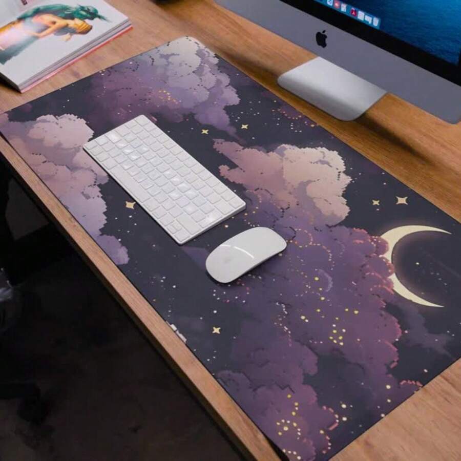 Large Gamer Office Desk Mouse Pad 70x30 - 彩色 - 查看 1