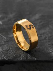 1 pieza Anillo de inoxidable con 26 letras de moda