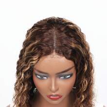 Glueless Ready To Wear Wig Human Hair Pre Plucked Precut P4/27 Highlight Ombre Honey Blonde Curly Bob 180 Density 6x4 Lace Closure Glueless Wigs With Natural Hairline For Women