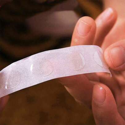 300/500/1000个透明双面气球粘点 - 可移除胶带，适用于婚礼、生日和派对装饰，直径1厘米，不留残胶