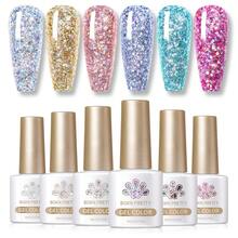 Esmaltes de uñas - Serie de gel de uñas con purpurina - Ver 1