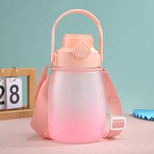 1 Stück 1200ml/40,5oz Kunststoff Becher mit Trinkhalm, tragbarer Wasserbehälter mit großem Fassungsvermögen für Studenten, Sommer Trinkbecher