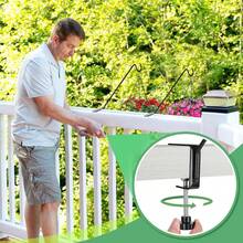 Soporte colgante para alimentador de aves para baranda - Paquete de 2 soportes de acero resistente para colgar macetas u otros objetos en la baranda del balcón o terraza, con una abrazadera ajustable de 3,1 pulgadas, 11 pulgadas de largo - 4 - Ver 4