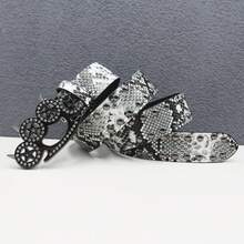 Tiger Claw Buckle Desinger Belts For Women High Quality Luxury Female Waist Rivet Rhinestone Buckle Punk Goth Y2k Snake Pattern Belt Men - Multicolor - View 14