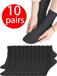 20/10/5 Pares Meias Femininas 3/4, Meias Femininas de Cor Sólida Fashionable e Confortáveis para Negócios, Casual, Férias, Meias 3/4 para Todas as Estações, Resistentes a Odores, Respiráveis, Elásticas, que Absorvem a Umidade e Secam Rapidamente, Adequadas para Uso Diário de Homens e Mulheres