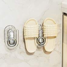 1pc Glacier Pattern Bathroom Slipper Rack Without Punching Leaching Hooks Wall-Mounted Slipper Rack Shelves Shoe Organizer Shenqi