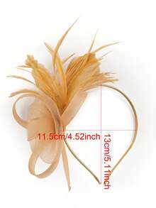 1 件优雅羽毛和网状发带头饰，新娘婚礼头饰，花冠头饰，适合舞会、派对、母亲节、骄傲月、返校、感恩节、圣诞节、狂欢节节日礼物返校、万圣节 - A - 查看 10