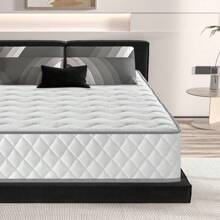 Materasso Viscoelastica 140x190 cm Memory Foam HR + Blue Latex, Antiacaro, Anallergico, Media Rigidità H3/Oeko-TEX Certificato, Ortopedico, 8 Zona Molle Insacchettate, Altezza 26cm