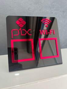 Pix Display Board Table Counter PIX And WI-FI - 黑色與紅色 - 查看 1