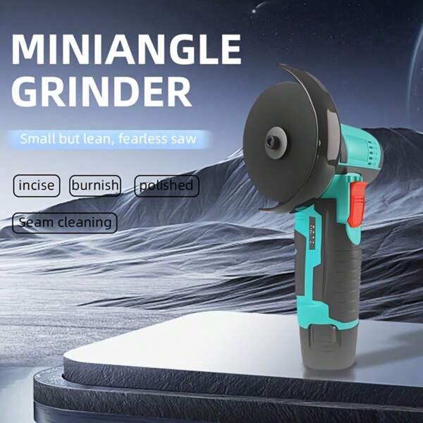 Mini meuleuse d'angle 12V, machine électrique de polissage et de meulage, outil électrique sans fil alimenté par batterie lithium-ion pour des tâches efficaces de polissage et de meulage, polyvalent pour les tâches à la maison, cadeau pour les hommes