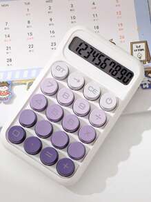 1pc Cube-Shaped 10-Digit Dopamine Calulator, With Soft Buttons, Premium Material, Suitable For School, Home, Supermarket, Bank Uses