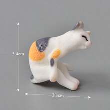 1:12 Dollhouse Furniture Model Miniature Creative Micro Landscape Cartoon Cute Simulation Small Cat Animal Figurine Decor Accessories Tabletop Ornament DIY Miniature Kit Birthday Gift, Dollhouse Decoration Accessories, Mini Resin Cat, Table, Chair - Multicolor - View 17