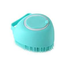 Bath Brush Scrubber Soft Silicone Pet Shower Grooming Shampoo Massage Dispenser For Short Long Haired Dogs And Cats