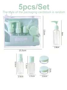 5/7/10PCS Travel Bottle Sets, Refillable, Portable, Leak-Proof, Travel Sample Packaging, Suitable For Shower Gel, Shampoo, Skin Care Products, Cosmetics Packaging, Travel Care Set, Home Sample Packaging, Travel Essentials, Beauty Tools(The Style Of The Packaging Is Random)