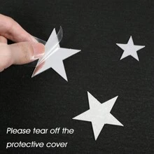 40 piezas Pegatinas de pared de espejo acrílico con forma de estrellas, pegatinas de arte con adhesivo para decoración de pared de bebé, habitación de niños, hogar, manualidades DIY