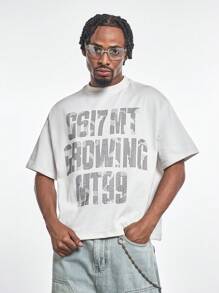 MT99 MT99 Rhinestone Embellished American Street Style Round Neck Casual T-Shirt, Unisex