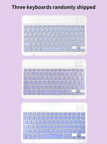 Teclado minúsculo inalámbrico Bluetooth silencioso de 10 pulgadas, compatible con teléfonos móviles, iPads y 3 sistemas