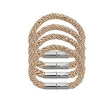 1pc Magnetic Curtain Tie Back, Curtain Rope Holder, Convenient Decorative Curtain Tiebacks, Modern Minimalist Style, Woven Rope Curtain Fastener Suitable For Thin Or Thick Home And Office Curtains