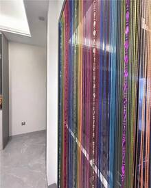 100cmX200cm Decorative Door String Curtain Beads Wall Panel Fringe Window Room Divider Blind For Wedding Coffee House Parts Door Divider Beads Tassel Screen Decoration (Colorfull 25) - Rượu vang đỏ 25 - Xem 11