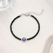 Personalized Evil Eye Bracelet, Creative Blue Eyes & Seed Bead String Bracelet, Popular Cross-Border E-Commerce Product
