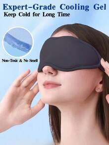 1 pieza Máscara de gel para los ojos unisex, máscara de terapia térmica reutilizable (caliente/fría) - Blackout, reduce la hinchazón y el dolor de cabeza, diseño elegante, adecuada para uso en el hogar, viajes y oficina, excelente regalo de Acción de Gracias - Multicolor - Ver 5