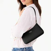 Kate Spade Classic Black Shoulder Bag for Women Hobo Hand Bag Underarm Handbag Purse for Women with Zipper Closure,Present for Anniversary, Birthday and Valentine - 黑色1 - 查看 2