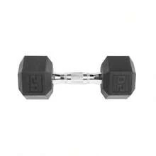 "20LB Rubber Hex Dumbbell (Single) - Non-Slip Grip & Anti-Roll Design"