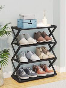 1 pieza de estantería de zapatos plegable, estantería de zapatos fácil de ensamblar, estantería de zapatos plegable, gabinete de zapatos para la puerta del hogar, estantería de almacenamiento de zapatos para dormitorio, estantería de almacenamiento de zapatos plegable, ahorra espacio