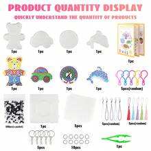 8400 pièces Set de perles à repasser, 24 couleurs, taille 5 mm, avec outils, pour l'art pixel DIY 3D, la création de bijoux, les projets d'artisanat créatifs, la décoration parfaite pour les fêtes, les accessoires de pendentif - épeler doudou - Voir 9
