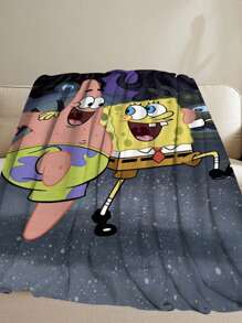 SPONGEBOB SpongeBob Schwammkopf Cartoon Digital Klimaanlagen Steppdecke ist bequem und weich als Badetuch