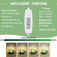 1 Stück LED Vollspektrum Pflanzenwachstumslicht mit 3-Gang-Timer, verstellbarer Teleskopstange für Zimmergärtnerei, USB-betrieben, polierte Oberfläche, perfekt für Keimlinge und kleine Pflanzen, Pflanzenbeleuchtung für Zimmerpflanzen