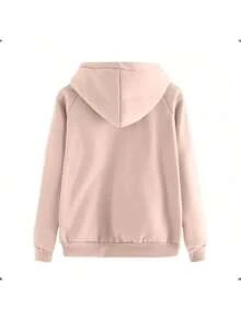 Men's Sweatshirt With  Pocket And Unisex Hood New Release - Khaki - View 2