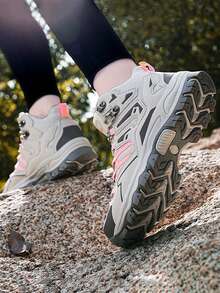 女士户外登山网眼徒步鞋、徒步鞋、休闲鞋、步行鞋、训练鞋、多色系带