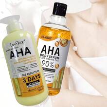 500ml Sérum Facial Clareador com Vitamina C e Alfa-Arbutina Corretor de Manchas Escuras + AHA Esfoliação de Ácido Hialurônico e Niacinamida Cuidados com a Pele para Pele Radiante e de Vidro Inspirada em Essência Leve, Vegana, Não-Comedogênica e Indicada para Todos os Tipos de Pele - 500ml - Visão 5