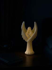 1 件极简主义天使雕像，带折叠翅膀的精神树脂家居装饰，白色和黑色桌面装饰，适用于卧室、书桌、礼品盒、毕业典礼、乔迁或安静的角落 - 彩色 - 查看 6