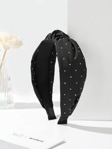 1 Peça Faixa de Cabelo de Tecido com Borda Larga e Cristais Brilhantes Torcidos, Faixa de Cabelo para Mulheres, Acessórios de Cabelo, Diadema, Aro de Cabelo