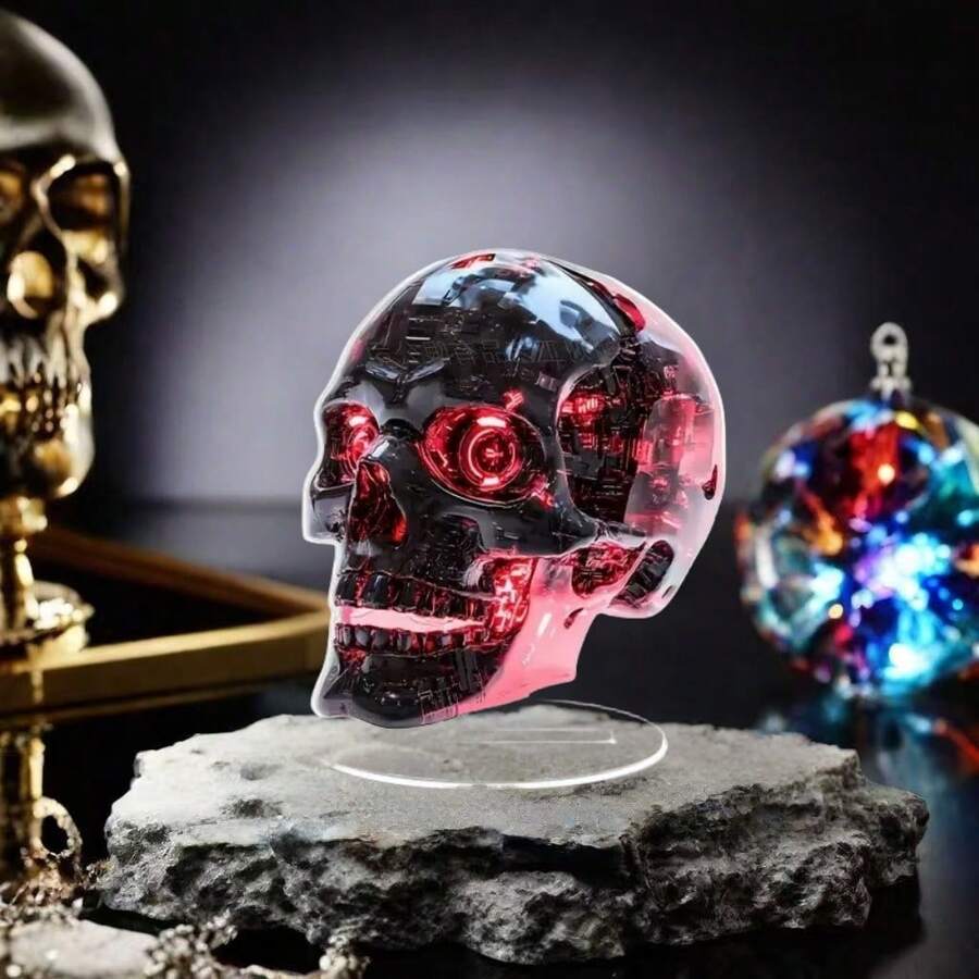 1pcsVampire Carriage, Jack Crow, Skull Head, Halloween Series, Acrylic Desktop Stand, Atmosphere Decoration