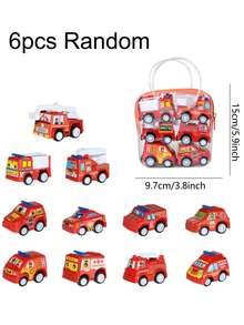 6pcs/Pack Mini Pull Back Cars Creative Lovely Simulation Cartoon Cart Model Carnival Prizes,Goody Bag Fillers Birthday Festivals Gift - Multicolor - View 12