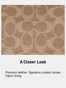 Coach Teri 20 Shoulder Bags For Women, Cute Hobo Bag In Signature Canvas Tote Handbag Mini Clutch Purse With Zipper Closure Crescent Bag With Detachable Strap - Brown - View 8