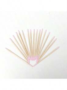 100 Stück, 300 Stück, 500 Stück, 1000 Stück, 2000 Stück doppelseitige Nagellackentferner Holzstäbe, kleine spitze doppelseitige Make-up-Entferner Werkzeuge, kosmetische Reinigungsholzstäbe