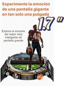 Smartwatch resistente con pantalla redonda grande de 1.7 pulgadas para hombres de la marca Effeokki, con llamadas inalámbricas, pantalla IPS, medición de altitud y presión atmosférica, brújula, linterna LED, batería de 600 mAh, resistente al agua IP68, talla grande de 100 modos deportivos y rastreador de actividad física compatible con iPhone y Android - Pantalla redonda/correa negra - Ver 4