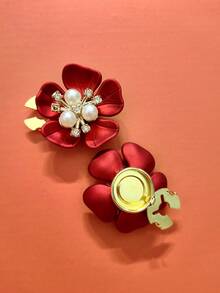 2 件衬衫纽扣套花形袖扣套花朵袖扣夹纽扣适用于礼服婚礼礼服装饰纽扣服装配饰礼品