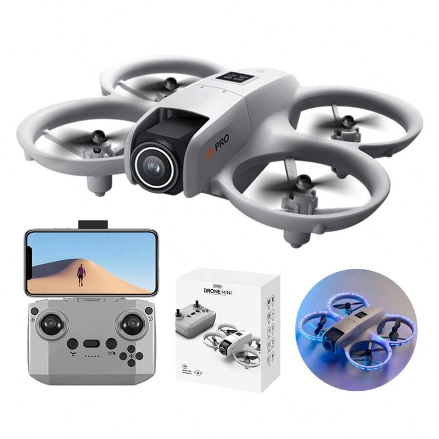TOKQI I1PRO Dual Camera Drone With Obstacle Avoidance, Built-In Propeller Guards And Screen Remote Controller, 4-Axis Quadcopter, RC Airplane